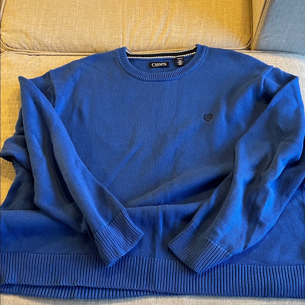 Chaps Men's Crewneck Sweater in Blue